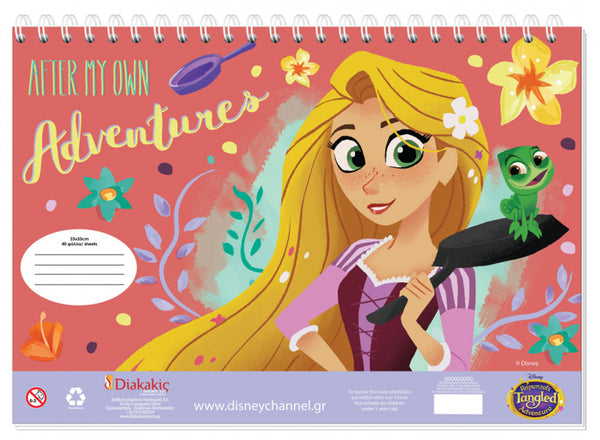 kleur- en stickerboek Tangled junior 23 x 33 cm rood