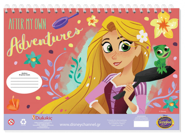 kleur- en stickerboek Tangled junior 23 x 33 cm rood