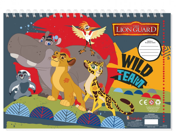 kleurboek The Lion Guard junior 33 cm papier blauw