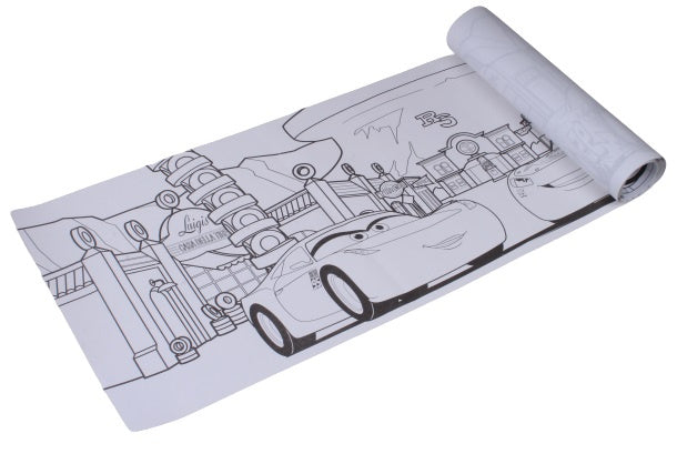 kleurplaat rol Cars junior 5 meter papier 2-delig