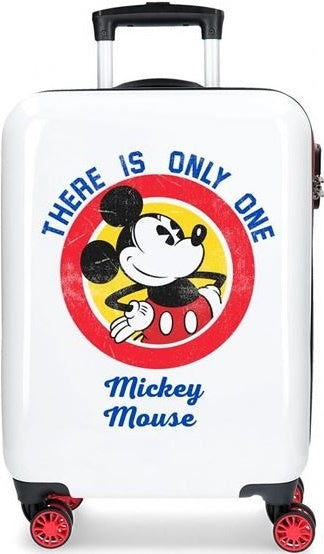 koffer Mickey Magic junior 33 liter ABS wit/rood