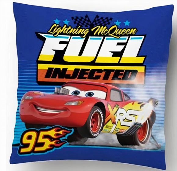 kussen Cars 35 cm polyester blauw/rood