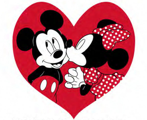 kussen junior Mickey & Minnie 35 cm polyester rood