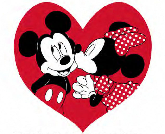 kussen junior Mickey & Minnie 35 cm polyester rood