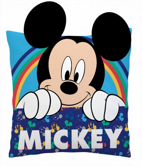 kussen Mickey Mouse polyester 35 x 35 cm blauw/zwart/wit