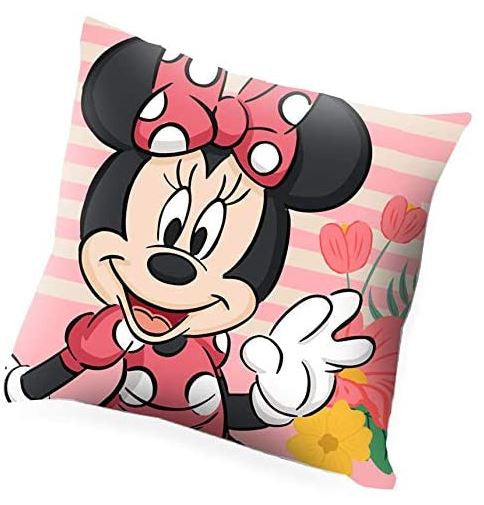 kussen Minnie Mouse meisjes 40 cm polyester roze/beige