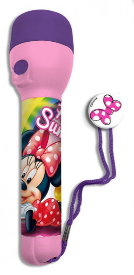 zaklamp led Minnie Mouse meisjes 9 cm roze/paars