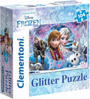 legpuzzel Frozen junior karton blauw 104 stukjes