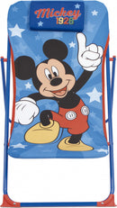 loungestoel Mickey Mouse 66 x 61 cm polyester/staal blauw