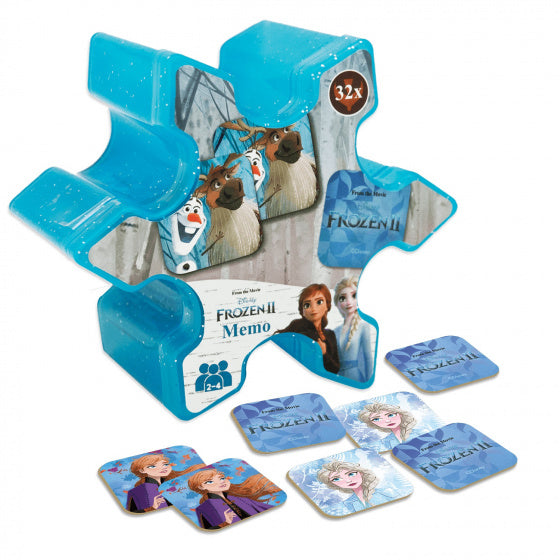 memospel Frozen II junior karton blauw 32-delig