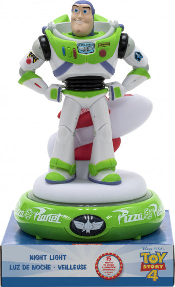 nachtlamp 3D Buzz Lightyear led 15 x 13,5 cm groen