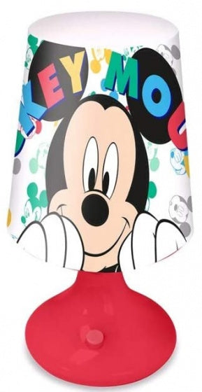 tafellamp Mickey Mouse junior 9 x 18 cm rood/wit
