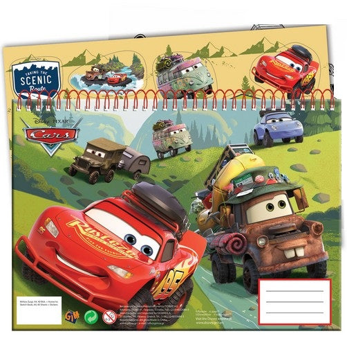 notitieboek Cars 33 x 23 cm ringband groen 2-delig