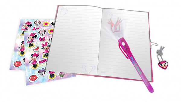 Dagboek met Stickers en Geheimschrift Pen - Minnie Mouse