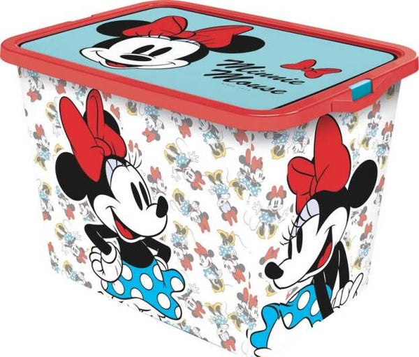 opbergbox Minnie Mouse 23 liter wit/rood