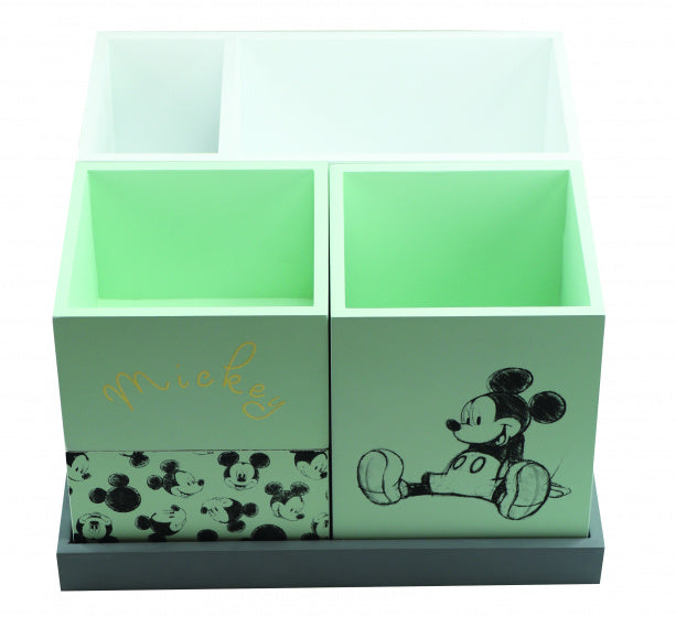 opbergdoos Mickey Mouse 23 cm junior hout mintgroen