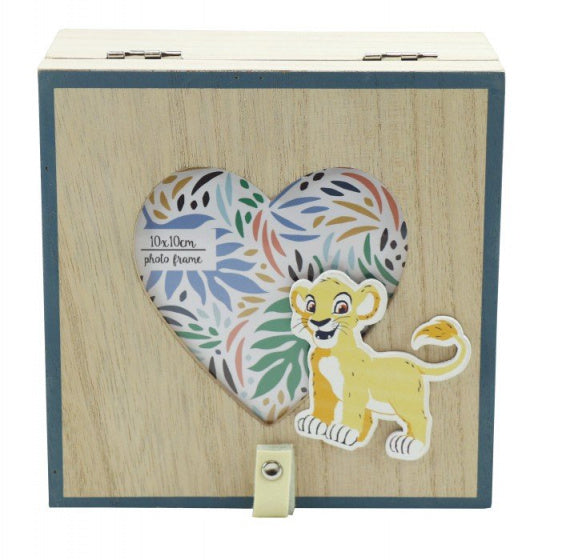 opbergdoos met fotolijst The Lion King junior 15 cm hout