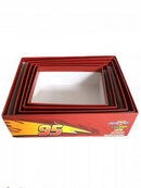 opbergdozen Cars jongens rood/geel 5 stuks