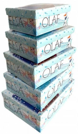 opbergdozen Frozen meisjes blauw/wit 5 stuks