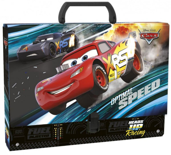 opbergkoffer Cars junior  33 x 24 cm karton zwart/rood