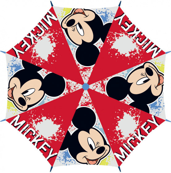 paraplu Mickey Mouse junior 46 cm EVA rood/wit