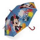 paraplu Mickey Mouse junior 48 cm polyester blauw