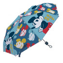 paraplu Mickey Mouse junior 52 cm polyester lichtblauw