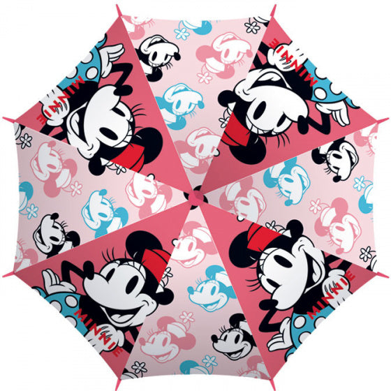 paraplu Minnie Mouse junior 52 cm polyester donkerroze