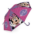 paraplu Minnie Mouse strepen junior 48 cm polyester roze