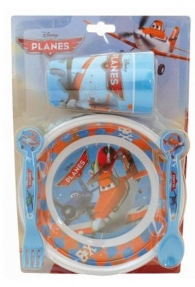 Planes eetset blauw/rood