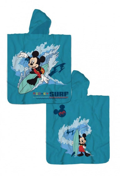 poncho Mickey Mouse 55 x 110 cm polyester blauw