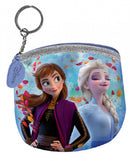 portemonnee Frozen 10 x 8,5 cm polyester blauw/paars