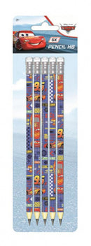 potloden Cars HB hout blauw/rood 5 stuks