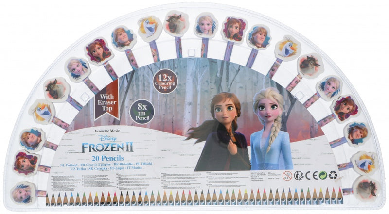 Disney Frozen 2 Potloden met Gum, 20st.