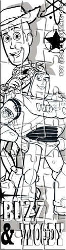 legpuzzel/kleurplaat Toy Story junior karton 24 stukjes