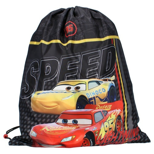 gymtas Cars junior 1,6 liter polyester zwart