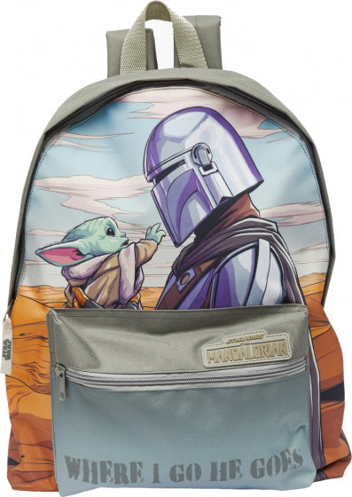 rugzak Star Wars Mandalorian 16 liter polyester grijs