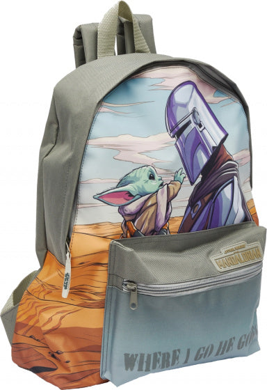 rugzak Star Wars Mandalorian 16 liter polyester grijs