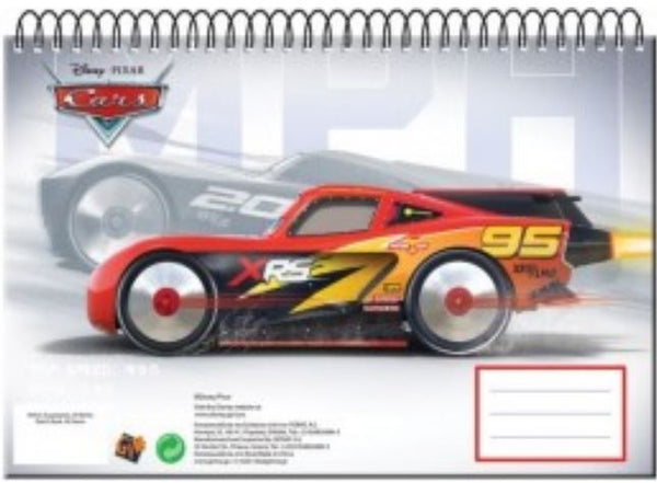 schetsblok Cars junior 21 x 31 cm papier rood/wit