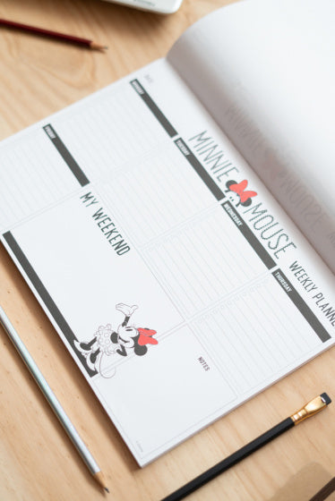 scheurkalender Minnie Mouse A4 zwart/wit 54 pagina's