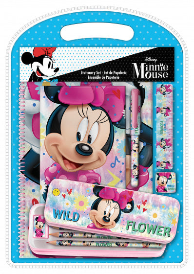schrijfset Minnie Mouse 20 x 13 cm papier roze 11-delig