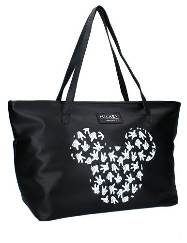 shopper Mickey Mouse 31,5 x 56 cm polyurethaan zwart