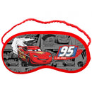 slaapmasker Cars 18 x 8,5 cm grijs/rood