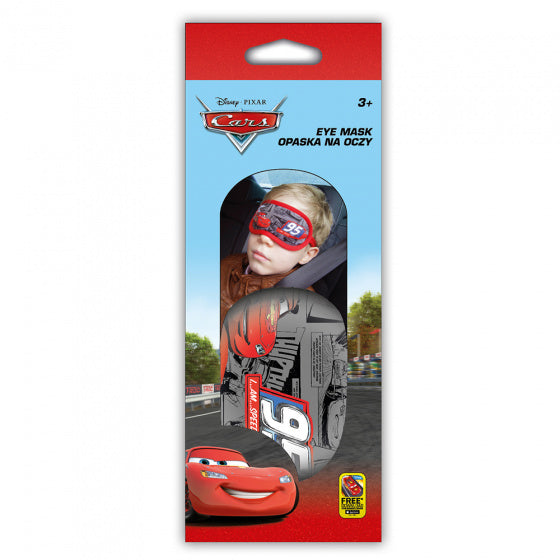 slaapmasker Cars 18 x 8,5 cm grijs/rood