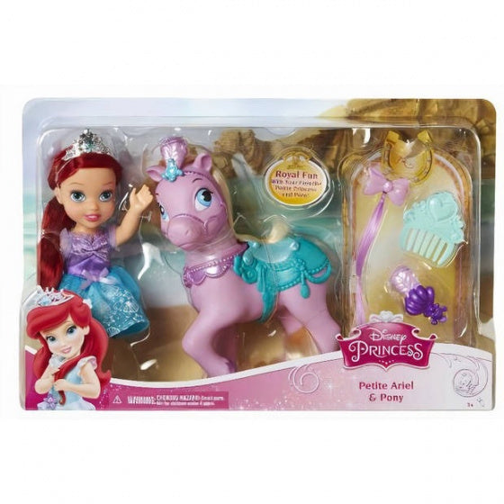 speelset Ariel en pony meisjes blauw/roze 5-delig