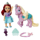 speelset Ariel en pony meisjes blauw/roze 5-delig