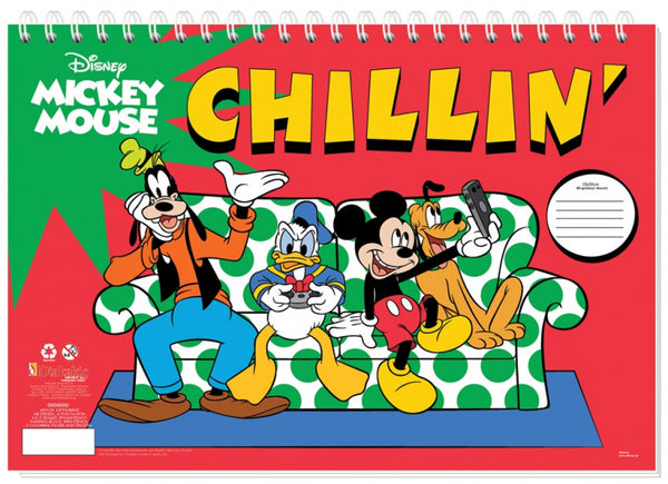 sticker- en tekenboek Mickey Mouse Chillin' 33 cm papier