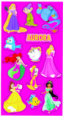 stickervel Aurora Princess meisjes 10 x 21 cm foam roze