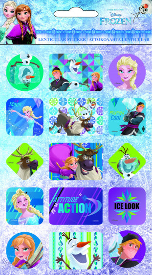 stickers Frozen meisjes vinyl paars/blauw 15 stuks