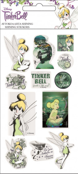 stickers Tinkerbell glanzend meisjes vinyl groen